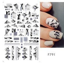 Load image into Gallery viewer, 3D Fall Nail Stickers Gold Leaf Cotton Flowers Transfer Decals Nail Adhesive Sliders Manicure 2022 Autumn Decorations TRSTZ-SJ