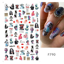 Load image into Gallery viewer, 3D Fall Nail Stickers Gold Leaf Cotton Flowers Transfer Decals Nail Adhesive Sliders Manicure 2022 Autumn Decorations TRSTZ-SJ