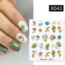 Load image into Gallery viewer, Harunouta 1 Sheet Nail Water Decals Transfer Lavender Spring Flower Leaves Nail Art Stickers Nail Art Manicure DIY