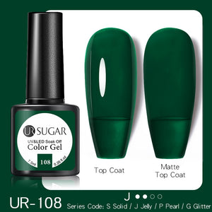 UR SUGAR 7.5ML Dark Blue Matte Top Coat Color UV Nail Gel Polish Semi Permanent Soak Off UV LED Gel Nail Gel Nail Art DIY Design