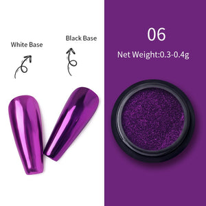 1Box Nail Mirror Glitter Powder Metallic Colorful Dust Metal Effect Nail Glitter Gold Nail Art UV Gel Polish Chrome Flakes Dust