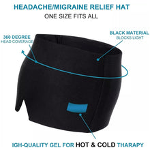 Load image into Gallery viewer, Gel Hot Cold Therapy Headache Migraine Relief Cap For Chemo,Sinus,Neck Wearable Therapy Wrap Stress Pressure Pain Relief Massage