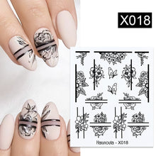 Load image into Gallery viewer, Harunouta 1 Sheet Nail Water Decals Transfer Lavender Spring Flower Leaves Nail Art Stickers Nail Art Manicure DIY