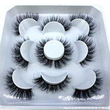 Load image into Gallery viewer, HBZGTLAD New 5 pairs 8-25mm natural 3D false eyelashes fake lashes makeup kit Mink Lashes extension mink eyelashes maquiagem
