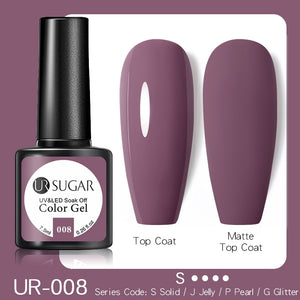 UR SUGAR 7.5ML Dark Blue Matte Top Coat Color UV Nail Gel Polish Semi Permanent Soak Off UV LED Gel Nail Gel Nail Art DIY Design