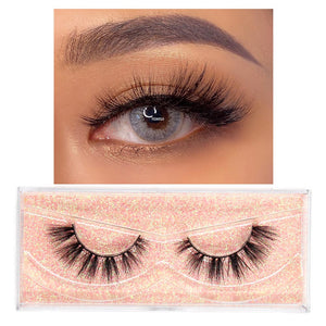 FOXESJI Makeup Eyelashes 3D Mink Lashes Fluffy Soft Wispy Natural Cross Lash Extension Reusable Fake Lashes Mink False Eyelashes