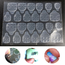 Load image into Gallery viewer, 5 Sheets 120pcs Double Sided False Nail Art Adhesive Tape Glue Sticker DIY Tips Fake Nail Acrylic Manicure Gel Makeup Tool