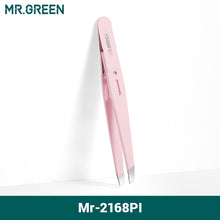 Load image into Gallery viewer, MR.GREEN  Eyebrow Tweezer Colorful Hair Beauty Fine Hairs Puller Stainless Steel Slanted Eye Brow Clips Removal Makeup Tools