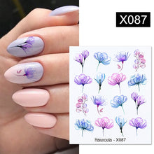 Load image into Gallery viewer, Harunouta 1 Sheet Nail Water Decals Transfer Lavender Spring Flower Leaves Nail Art Stickers Nail Art Manicure DIY