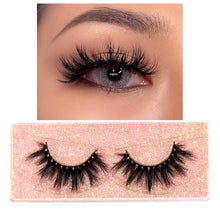 Load image into Gallery viewer, FOXESJI Makeup Eyelashes 3D Mink Lashes Fluffy Soft Wispy Natural Cross Lash Extension Reusable Fake Lashes Mink False Eyelashes