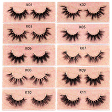 Load image into Gallery viewer, FOXESJI Makeup Eyelashes 3D Mink Lashes Fluffy Soft Wispy Natural Cross Lash Extension Reusable Fake Lashes Mink False Eyelashes