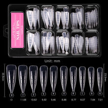 Load image into Gallery viewer, 100 Pcs Poly Nail Gel Quick Building Mold Tips Nail Dual Forms Finger Extension Nail Art UV Builder Easy Find Nail Tools