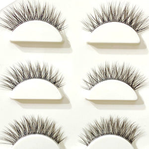NEW Wholesale Mink Eyelashes 3pair lashes invisible band mink lashes reusable false eyelashes Makeup in Bulk