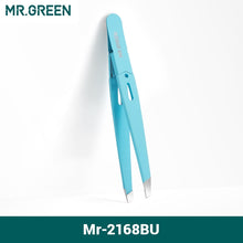 Load image into Gallery viewer, MR.GREEN  Eyebrow Tweezer Colorful Hair Beauty Fine Hairs Puller Stainless Steel Slanted Eye Brow Clips Removal Makeup Tools