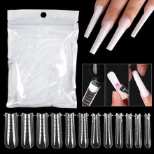 Load image into Gallery viewer, 100 Pcs Poly Nail Gel Quick Building Mold Tips Nail Dual Forms Finger Extension Nail Art UV Builder Easy Find Nail Tools