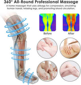 360° Foot air pressure leg massager promotes blood circulation, body massager, muscle relaxation, lymphatic drainage device 2022