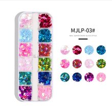 Load image into Gallery viewer, Holographic Butterfly Flakes Nail Art Glitter Sparkly 3D Laser Butterfly Sequins Tips DIY Polish Nail Art Decorations Manicure
