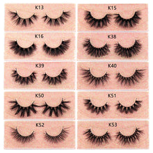 Load image into Gallery viewer, FOXESJI Makeup Eyelashes 3D Mink Lashes Fluffy Soft Wispy Natural Cross Lash Extension Reusable Fake Lashes Mink False Eyelashes