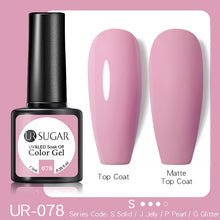 Load image into Gallery viewer, UR SUGAR 7.5ML Dark Blue Matte Top Coat Color UV Nail Gel Polish Semi Permanent Soak Off UV LED Gel Nail Gel Nail Art DIY Design