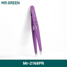 Load image into Gallery viewer, MR.GREEN  Eyebrow Tweezer Colorful Hair Beauty Fine Hairs Puller Stainless Steel Slanted Eye Brow Clips Removal Makeup Tools