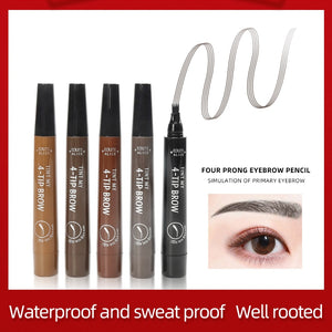 Tint my 4-tip Liquid Eyebrow Pencil Waterproof Apply Well Tattoo Makeup For Women Eyes Cosmetics Natural Wild Brown Eyebrow Gel