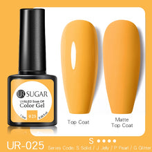 Load image into Gallery viewer, UR SUGAR 7.5ML Dark Blue Matte Top Coat Color UV Nail Gel Polish Semi Permanent Soak Off UV LED Gel Nail Gel Nail Art DIY Design