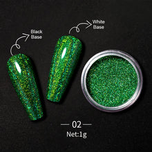 Load image into Gallery viewer, 1Box Nail Mirror Glitter Powder Metallic Colorful Dust Metal Effect Nail Glitter Gold Nail Art UV Gel Polish Chrome Flakes Dust