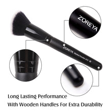 Load image into Gallery viewer, ZOREYA 7/15pcs Black Makeup Brushes Set Eye Shadow Powder Foundation Concealer Cosmetic Brush Makeup Blending Beauty Tools