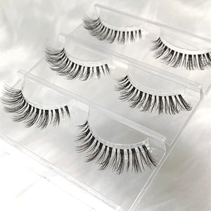 NEW Wholesale Mink Eyelashes 3pair lashes invisible band mink lashes reusable false eyelashes Makeup in Bulk