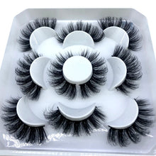 Load image into Gallery viewer, HBZGTLAD New 5 pairs 8-25mm natural 3D false eyelashes fake lashes makeup kit Mink Lashes extension mink eyelashes maquiagem