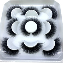 Load image into Gallery viewer, HBZGTLAD New 5 pairs 8-25mm natural 3D false eyelashes fake lashes makeup kit Mink Lashes extension mink eyelashes maquiagem