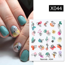 Load image into Gallery viewer, Harunouta 1 Sheet Nail Water Decals Transfer Lavender Spring Flower Leaves Nail Art Stickers Nail Art Manicure DIY