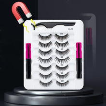 Load image into Gallery viewer, 3/5/7Pairs Magnetic Eyelashes False Lashes Repeated Use Eyelashes Waterproof Liquid Eyeliner With Tweezer Makeup Set