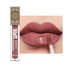 Load image into Gallery viewer, Waterproof Matte Nude Lip Gloss Brown Nude Pigment Dark Red Long Lasting Velvet Liquid Lipstick Women Makeup Lip Glaze 1PCS