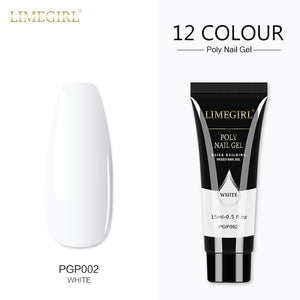 Limegirl 15ml Poly Nail Gel Glitter Building Nail Gel For Manicure Nail Art Design Luminous Polygels Extension Nail Gel For Nail