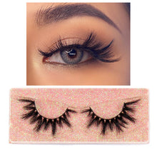 Load image into Gallery viewer, FOXESJI Makeup Eyelashes 3D Mink Lashes Fluffy Soft Wispy Natural Cross Lash Extension Reusable Fake Lashes Mink False Eyelashes