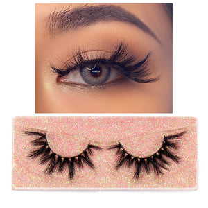 FOXESJI Makeup Eyelashes 3D Mink Lashes Fluffy Soft Wispy Natural Cross Lash Extension Reusable Fake Lashes Mink False Eyelashes