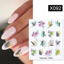 Load image into Gallery viewer, Harunouta 1 Sheet Nail Water Decals Transfer Lavender Spring Flower Leaves Nail Art Stickers Nail Art Manicure DIY