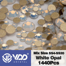 Load image into Gallery viewer, VDD SS4-SS20 Mix Size Clear Crystal Non HotFix Gold FlatBack Rhinestones Decorations DIY Glitter Stones 3D Nail Art Accessories