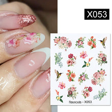 Load image into Gallery viewer, Harunouta 1 Sheet Nail Water Decals Transfer Lavender Spring Flower Leaves Nail Art Stickers Nail Art Manicure DIY