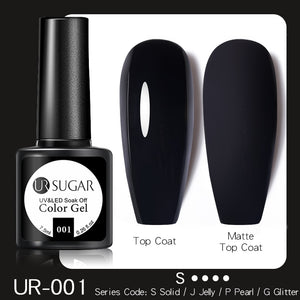 UR SUGAR 7.5ML Dark Blue Matte Top Coat Color UV Nail Gel Polish Semi Permanent Soak Off UV LED Gel Nail Gel Nail Art DIY Design