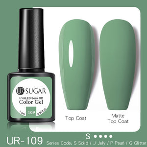 UR SUGAR 7.5ML Dark Blue Matte Top Coat Color UV Nail Gel Polish Semi Permanent Soak Off UV LED Gel Nail Gel Nail Art DIY Design