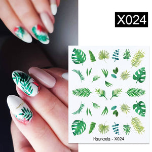 Harunouta 1 Sheet Nail Water Decals Transfer Lavender Spring Flower Leaves Nail Art Stickers Nail Art Manicure DIY
