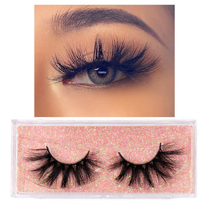 FOXESJI Makeup Eyelashes 3D Mink Lashes Fluffy Soft Wispy Natural Cross Lash Extension Reusable Fake Lashes Mink False Eyelashes