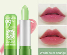 Load image into Gallery viewer, 1PC Moisture Lip Balm Long-Lasting Natural Aloe Vera Lipstick Color Mood Changing Long Lasting Moisturizing Lipstick Anti Aging