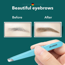 Load image into Gallery viewer, MR.GREEN  Eyebrow Tweezer Colorful Hair Beauty Fine Hairs Puller Stainless Steel Slanted Eye Brow Clips Removal Makeup Tools