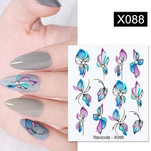 Load image into Gallery viewer, Harunouta 1 Sheet Nail Water Decals Transfer Lavender Spring Flower Leaves Nail Art Stickers Nail Art Manicure DIY
