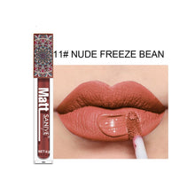 Load image into Gallery viewer, Waterproof Matte Nude Lip Gloss Brown Nude Pigment Dark Red Long Lasting Velvet Liquid Lipstick Women Makeup Lip Glaze 1PCS