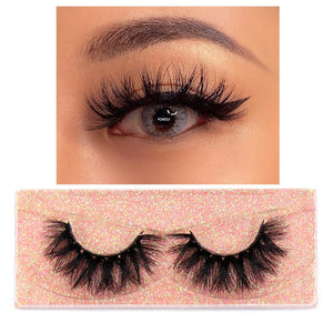 FOXESJI Makeup Eyelashes 3D Mink Lashes Fluffy Soft Wispy Natural Cross Lash Extension Reusable Fake Lashes Mink False Eyelashes