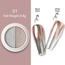 Load image into Gallery viewer, 1Box Nail Mirror Glitter Powder Metallic Colorful Dust Metal Effect Nail Glitter Gold Nail Art UV Gel Polish Chrome Flakes Dust